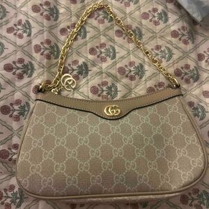 Gucci Beige and Gold Shoulder Bag